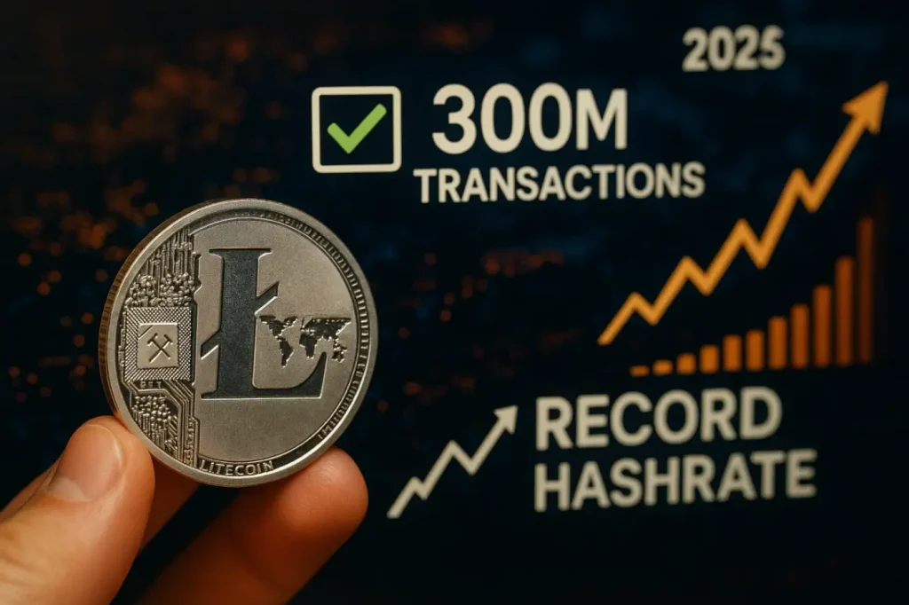300 млн транзакций и рекордный хешрейт: что нового у Litecoin в 2025